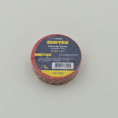 CINTA PARA AISLAR ROJA 9 MTS. -138009-SURTEK-260