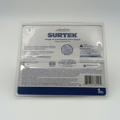 DOS LAMPARAS LED PARA CLOSET 3AAA. -136029-SURTEK-247.