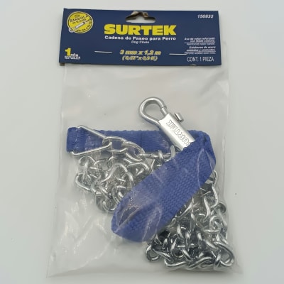 CADENA DE PASEO PARA PERRO 3.0 MM X 1.2 METROS . -150832-SURTEK-270.1