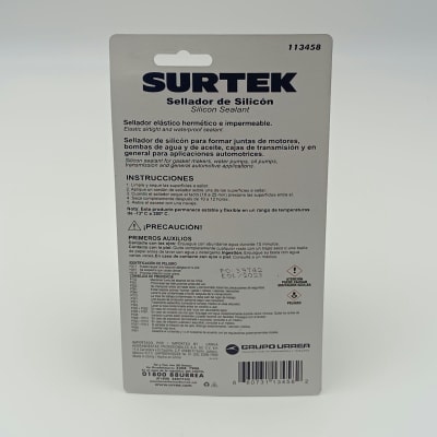 SILICONA PARA ALTA TEMPERATURA COLOR NEGRO 70 Gr 113458. SURTEK 277.