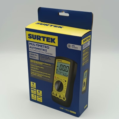 MULTIMETRO AUTOMOTRIZ 1000V. MUL04. SURTEK1