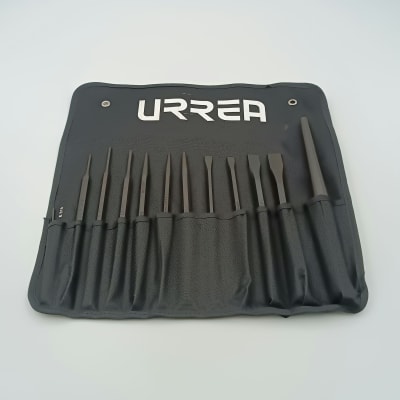 JUEGO DE CINCELES. PUNTOS Y BOTADORES 12 PIEZAS: 3/16-1/2 / 5/16-3/8 / 1/4-3/ - NO.5 -URREA-1