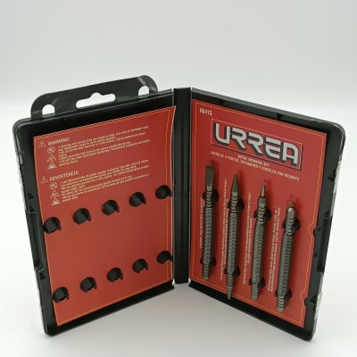 JUEGO DE CINCELES. PUNTOS Y BOTADORES CON RESORTE. 4 PIEZAS - 8641S -URREA-