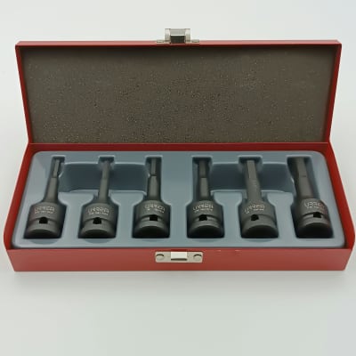 JGO. DADOS IMPACTO ALLEN. CUADRANTE Ø 1/2. 6 PIEZAS: 3/16 A 7/16 - 74150 -URREA-1