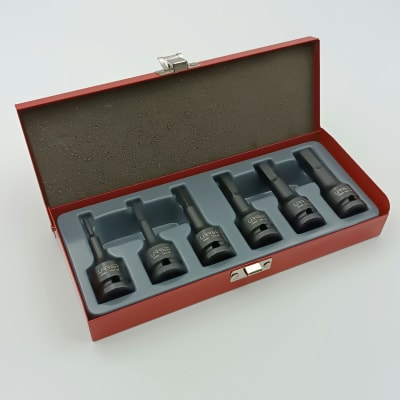 JGO. DADOS IMPACTO ALLEN. CUADRANTE Ø 1/2. 6 PIEZAS: 4 MM. A 14 MM. - 74250 -URREA-1