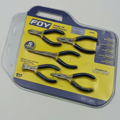 JUEGO DE 5 MINI ALICATES DE PINZAS 5 142041 - FOY-