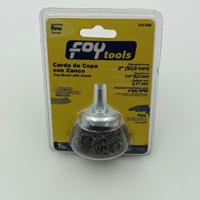 GRATA DE ACERO TIPO COPA ONDULADA BASTAGO 1/4 PARA TALADRO Ø 2-3/4. -141745-FOY-
