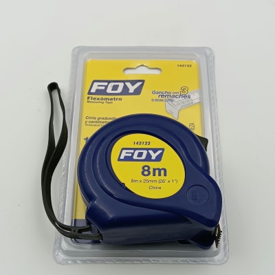 HUINCHA DE MEDIR 8M X 1 COLOR AZUL. -142122-FOY-