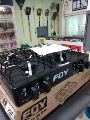 COCINAS A GAS DE CUATRO QUEMADORES NEGRA. -144716-FOY-1