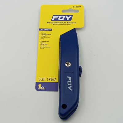 NAVAJA UTILITARIA RETRACTIL MULTIUSOS DE 6. 143107 FOY