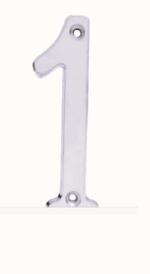 NUMERO UNO CROMO SATINADO DE 4. -L6801CS-LOCK-1