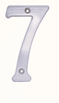 NUMERO SIETE CROMO SATINADO DE 4. -L6807CS-LOCK-