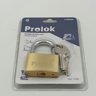 CANDADO CORTO DE LATON. LLAVE ESTÁNDAR DE 40 MM. -L18S40EB-PROLOCK-