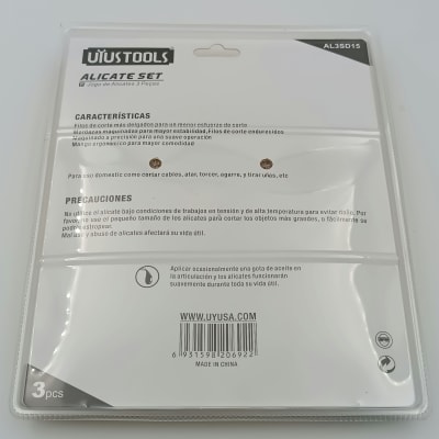 SET ALICATES 3 PCS NO.D15. UYUSTOOLSS. AL3SD151