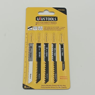 SET 5 UN HOJA CALADORA P/MADERA COMBINADA UYUSTOOLSS. HOC5M2