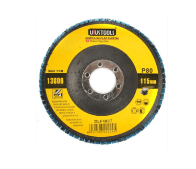 DISCO FLAP 4 1/2 PULGADAS ACERO INOX/METAL GR80. UYUSTOOLSS DLF480T