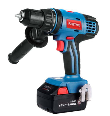 TALADRO PERCUTOR 13MM 18V 2 BAT. 4A INALAMBRICO DONGCHENG DCJZ13EK