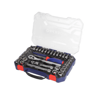 JUEGO (47 PIEZAS) SET DE DADOS CON LLAVE CHICHARRA 3/8, WORKPRO W003069WE1