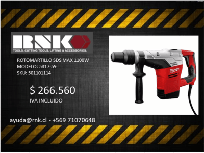 ROTOMARTILLO SDS MAX 1100W, MILWAUKEE
