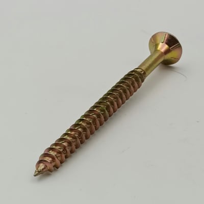 TORNILLO PARA MADERA TURBO TORX DRIVE CINCADO AMARILLO #14 (6.0) X 80/601