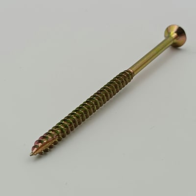 TORNILLO PARA MADERA TURBO TORX DRIVE CINCADO AMARILLO #14 (6.0) X 120/72
