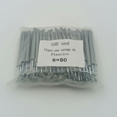 100 TARUGO CLAVO 6 X 80 MM.