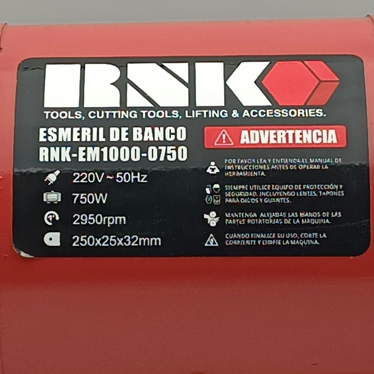 ESMERIL DE BANCO RNK. 10 750W. 0