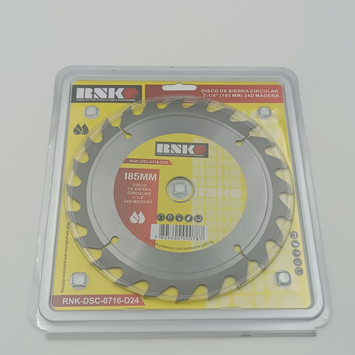 DISCO DE SIERRA CIRCULAR 7-1/4 (185 MM.) 24D MADERA . RNK 0