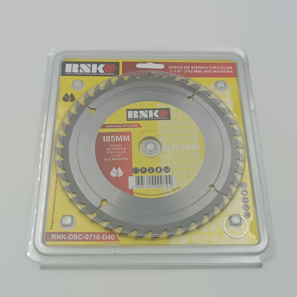 DISCO DE SIERRA CIRCULAR 7-1/4 (185 MM.) 40D MADERA . RNK 0