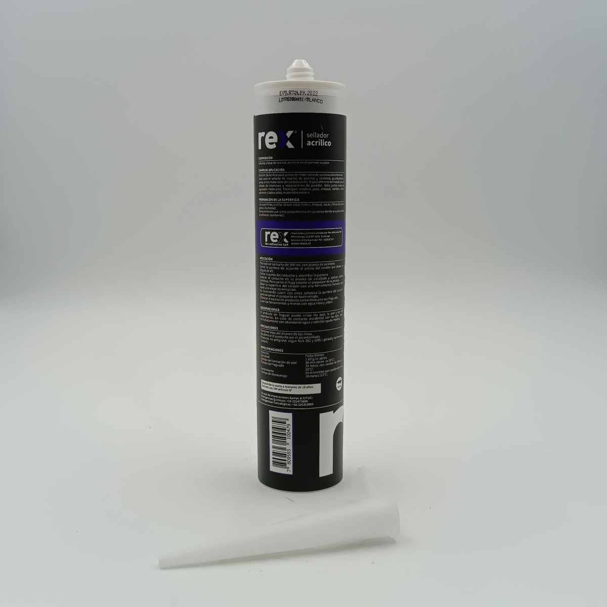 REX SELLADOR ACRÍLICO BLANCO. CARTUCHO 300 ML2