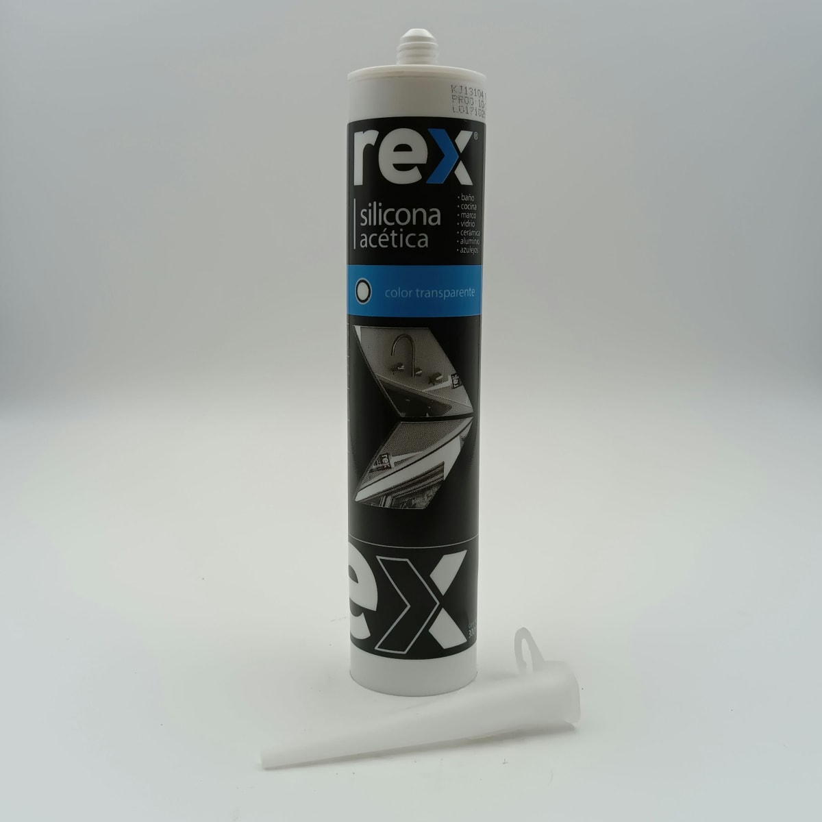 REX SILICONA ACÉTICA. TRANSPARENTE. CARTUCHO 300 ML 0