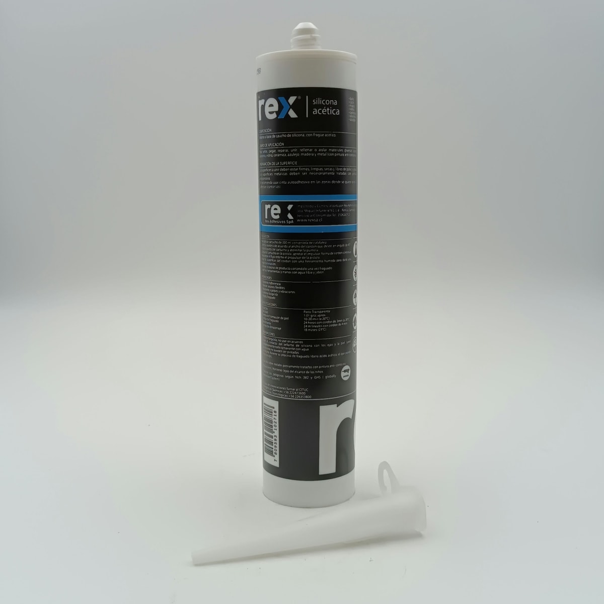 REX SILICONA ACÉTICA. TRANSPARENTE. CARTUCHO 300 ML2