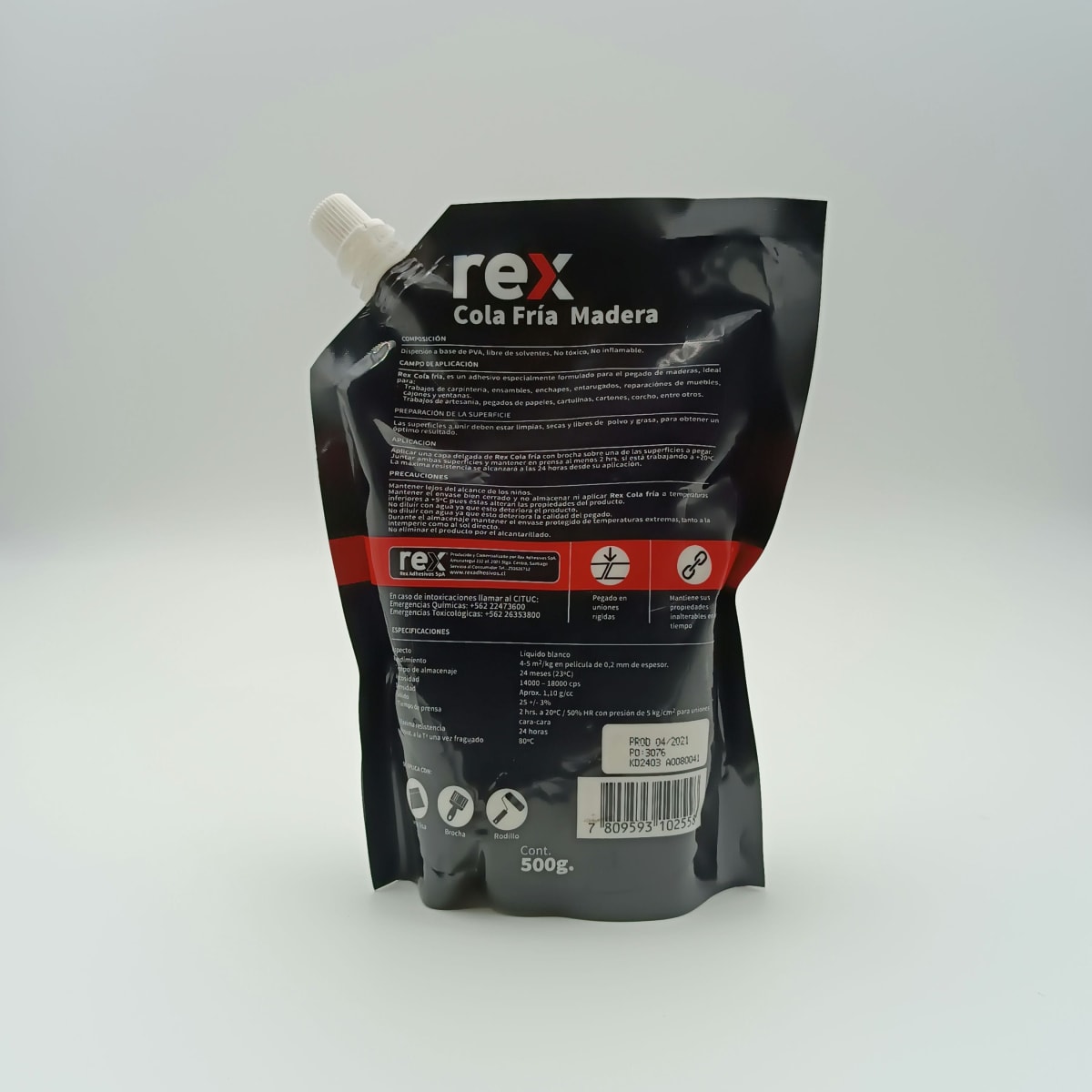 REX COLA FRÍA MADERA. DOY PACK 500 GR2
