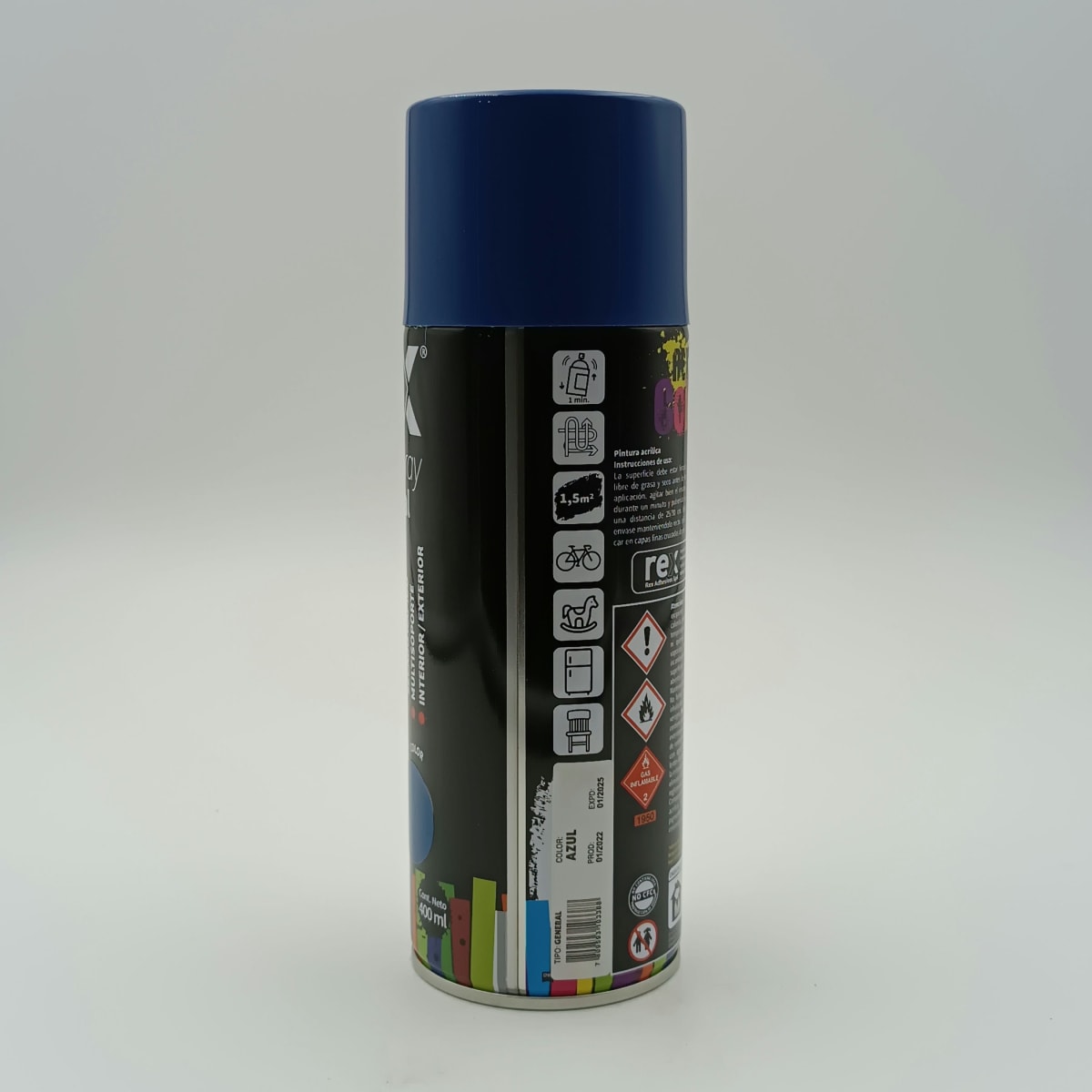 REX PINTURA SPRAY GENERAL. AZUL. 400 ML2