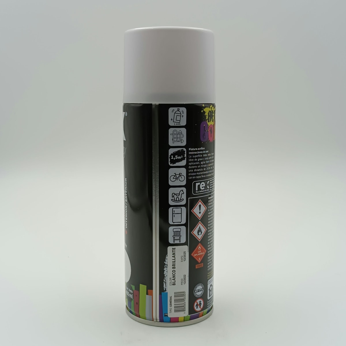 REX PINTURA SPRAY GENERAL. BLANCO BRILLANTE. 400 ML2