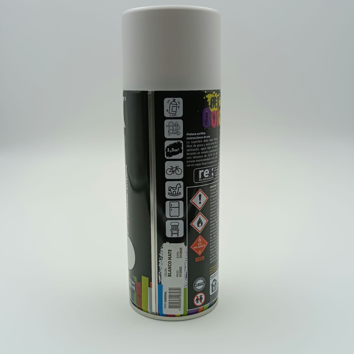 REX PINTURA SPRAY GENERAL. BLANCO MATE. 400 ML2