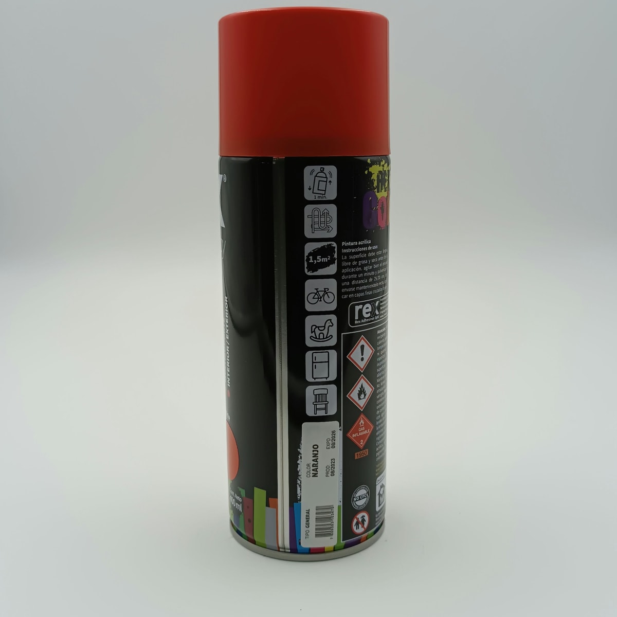 REX PINTURA SPRAY GENERAL. NARANJO. 400 ML2