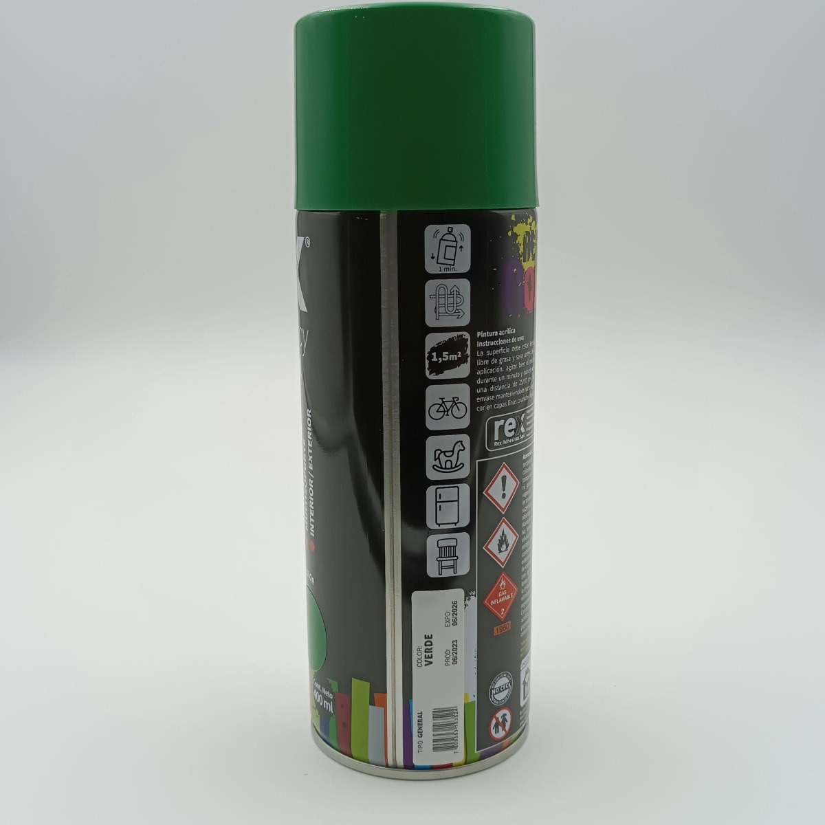 REX PINTURA SPRAY GENERAL. VERDE. 400 ML2