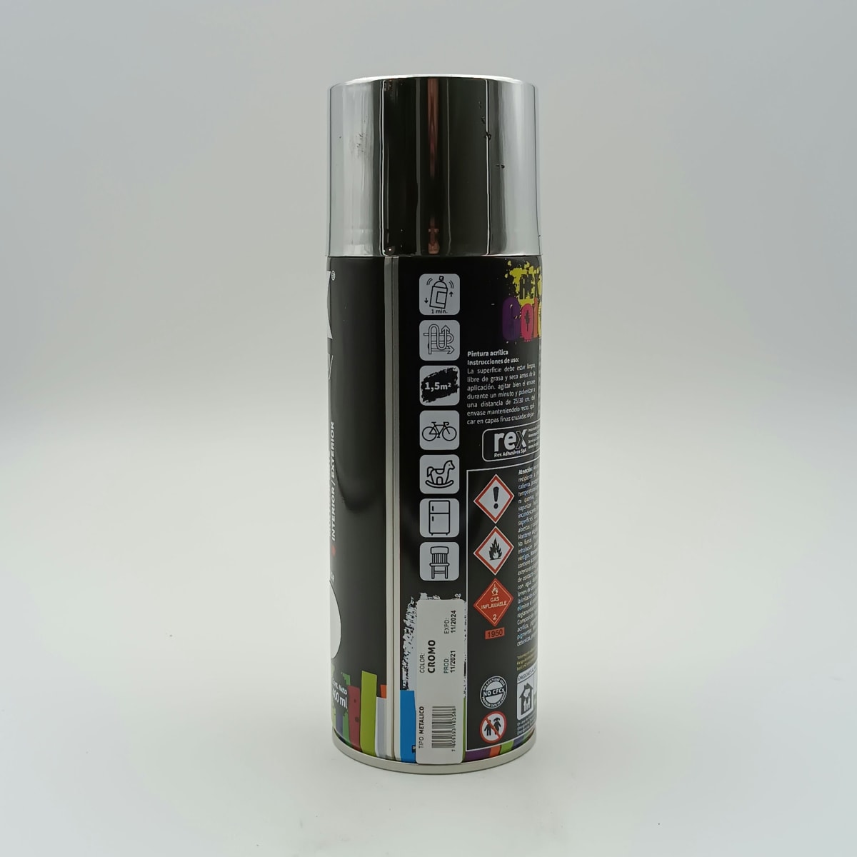 REX PINTURA SPRAY GENERAL. CROMADO. 400 ML2