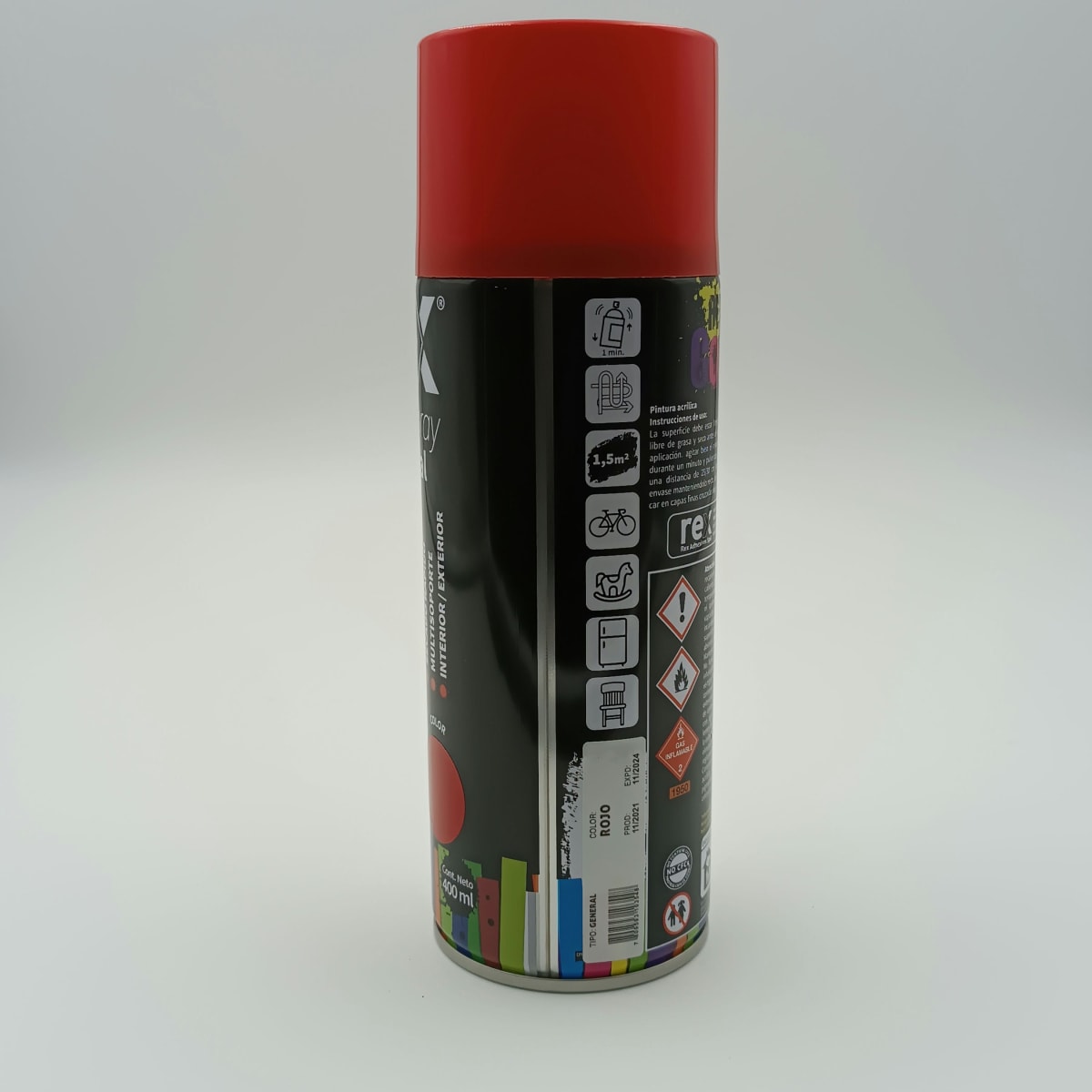 REX PINTURA SPRAY GENERAL. ROJO. 400 ML2