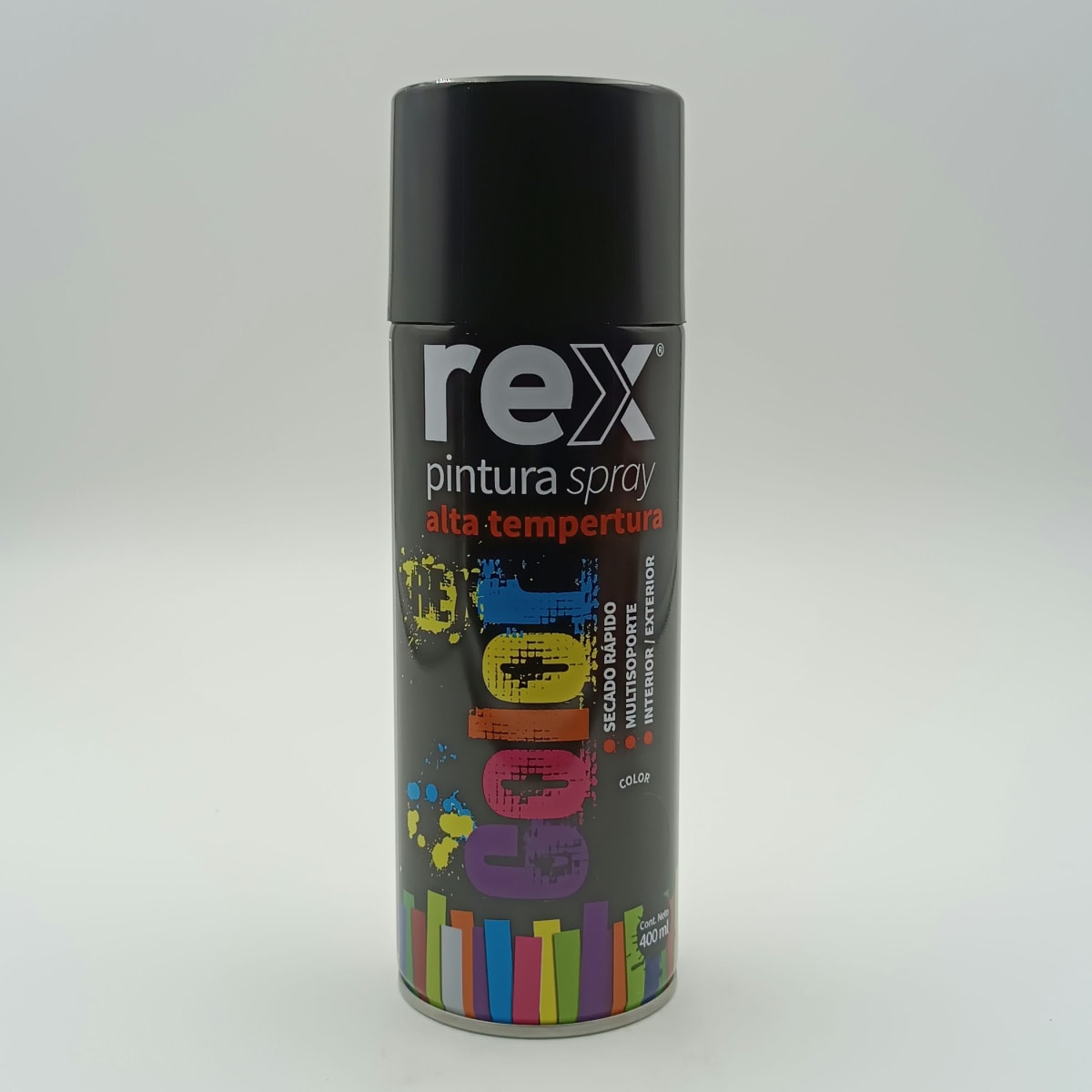 REX PINTURA SPRAY ALTA TEMPERATURA. NEGRO. 400 ML 0