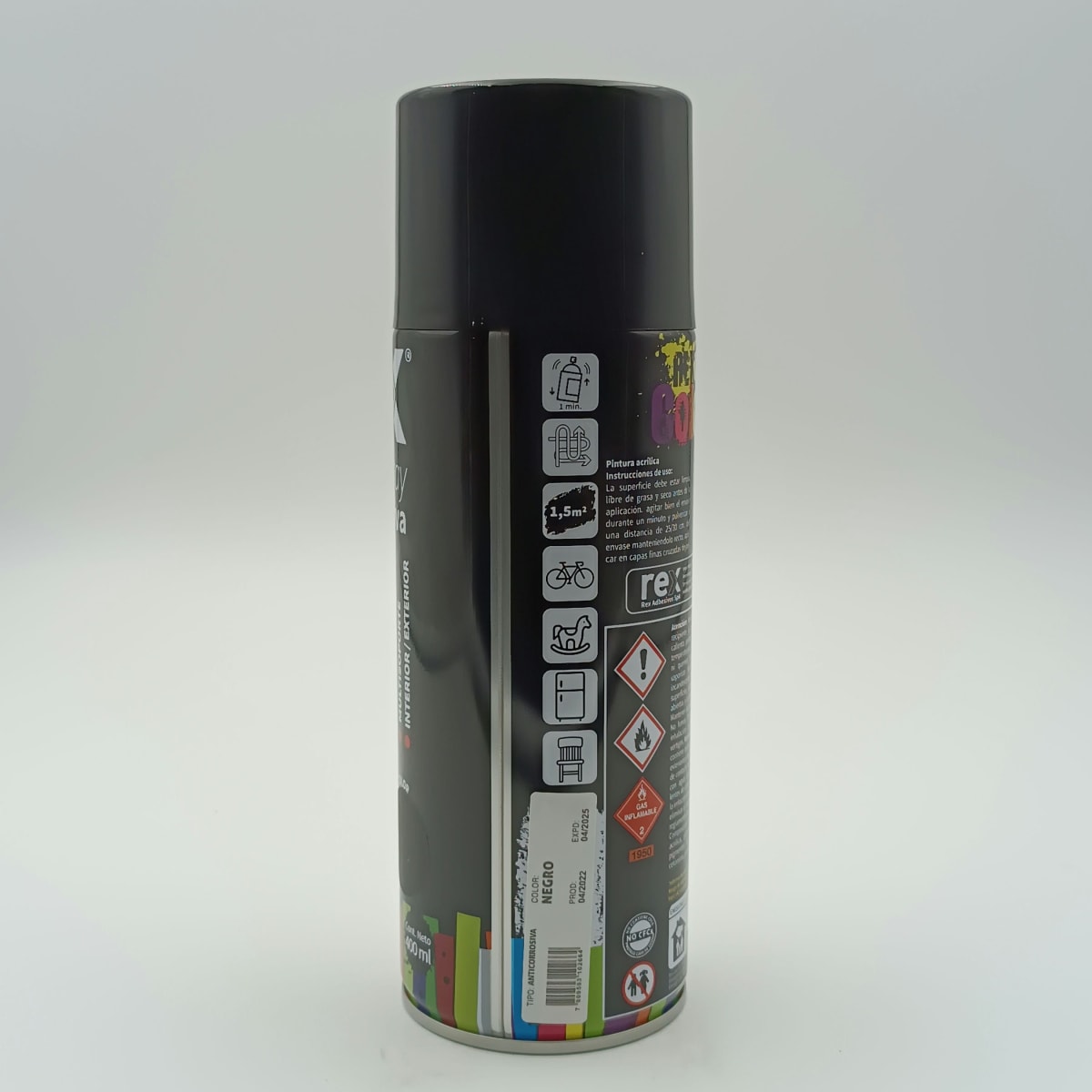REX PINTURA SPRAY ANTICORROSIVO NEGRO. 300 ML2