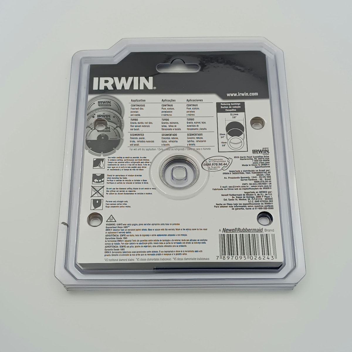 DISCO DIAMANTADO SEGMENTANDO IRWIN 4 1/2 PULGADAS, IW89462