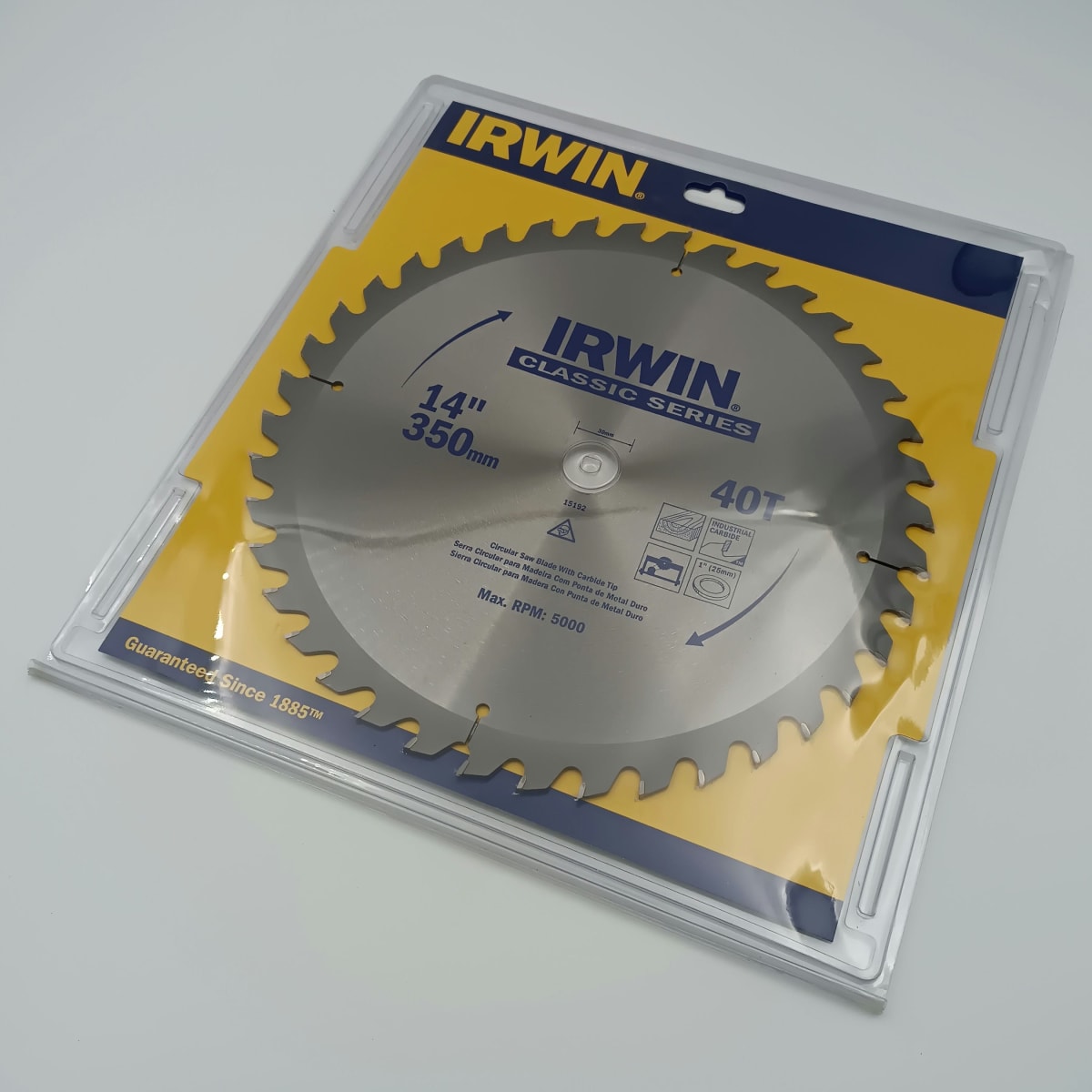 DISCO SIERRA CIRCULAR IRWIN 14 PULGADAS X 40 CORTE FINO, 15192ZR 0