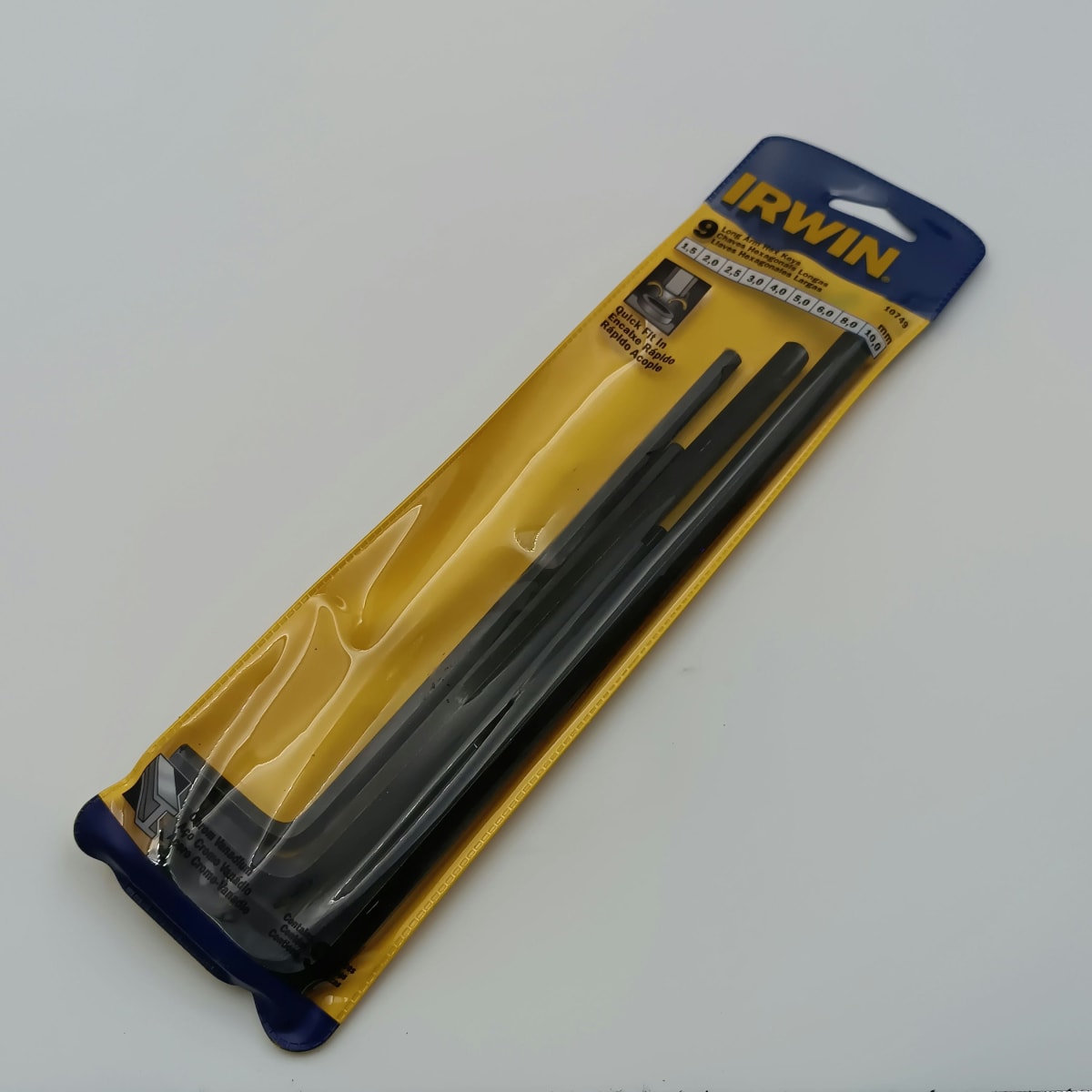 SET LLAVE HEXAGONAL MILIMETRICA L LARGA IRWIN 9 PC 1.5 A 10.0 MM.. IW107492