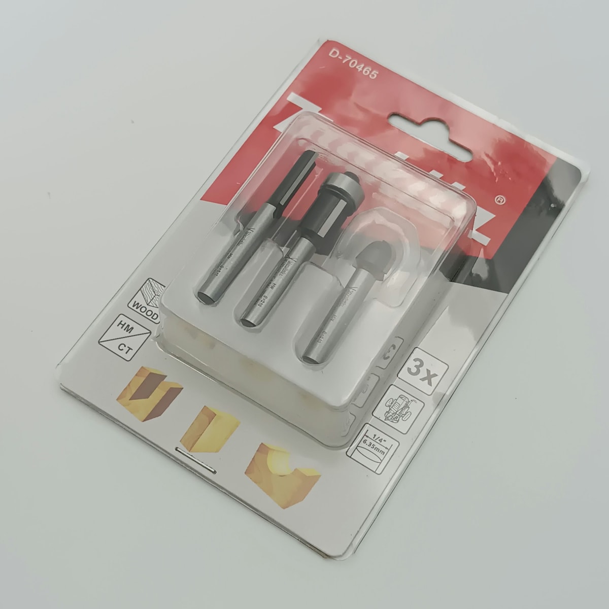 SET 3 FRESAS TOMA 1/4 .MAKITA D-70465 0