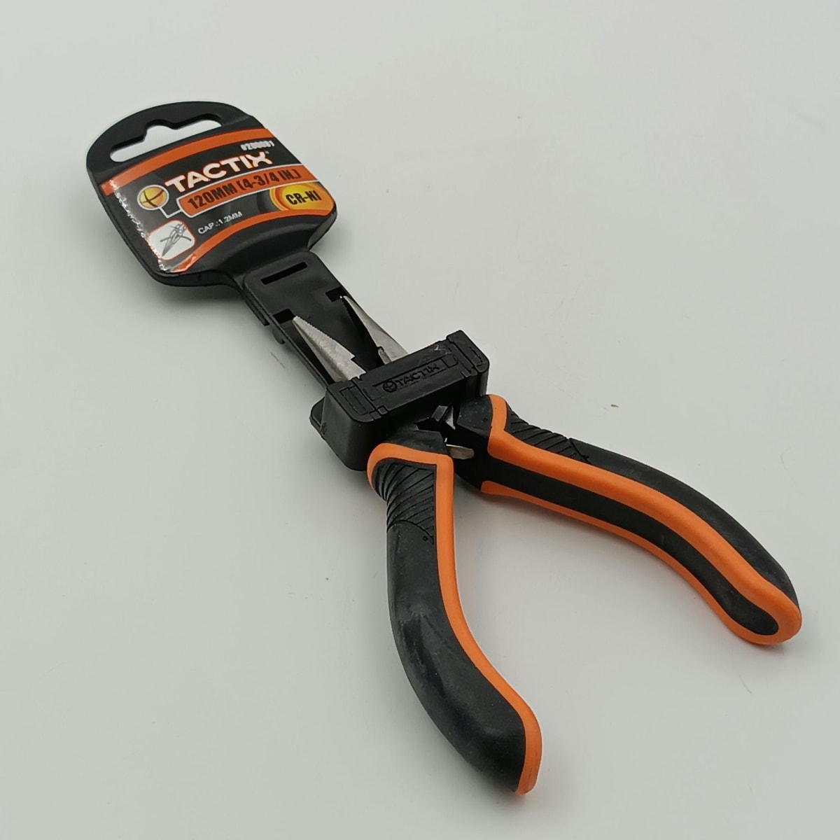 ALICATE PUNTA LARGA 4 3/4, PULGADAS(120 MM.) MANGO REFORZADO TACTIX 200081 HT-2016-32