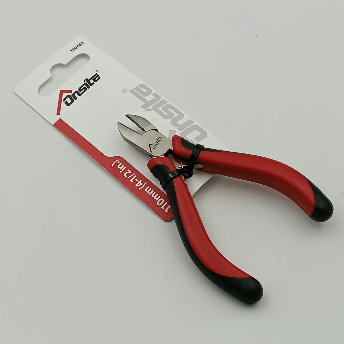 ALICATE CORTE DIAGONAL MINI 4 1/2 PULGADAS(110 MM.) MANGO REFORZADO. ONSITE 700063 0