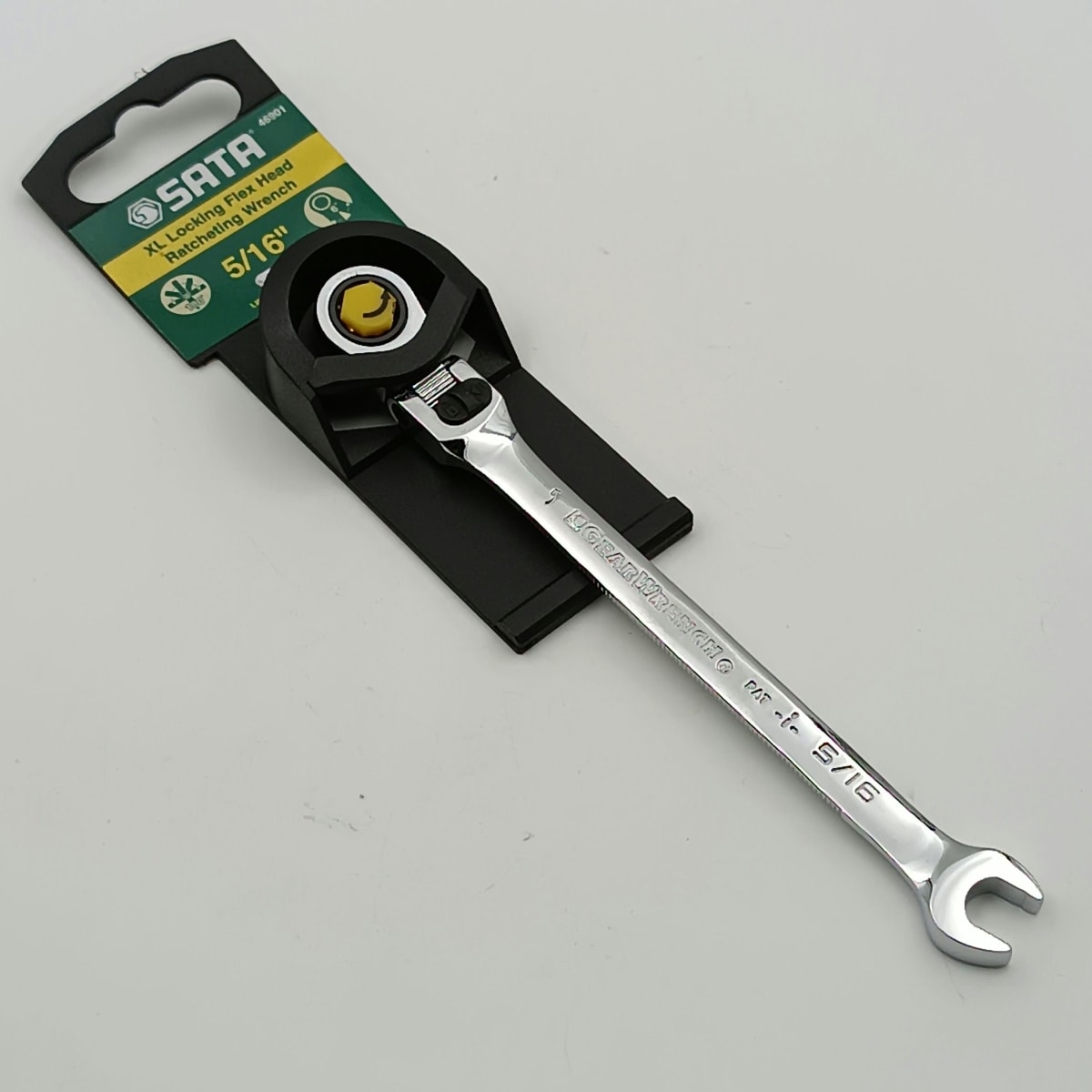 LLAVE COMBINADA CON CRIQUE CABEZA FLEX CON TRABA 5/16, 46901 SATA 0