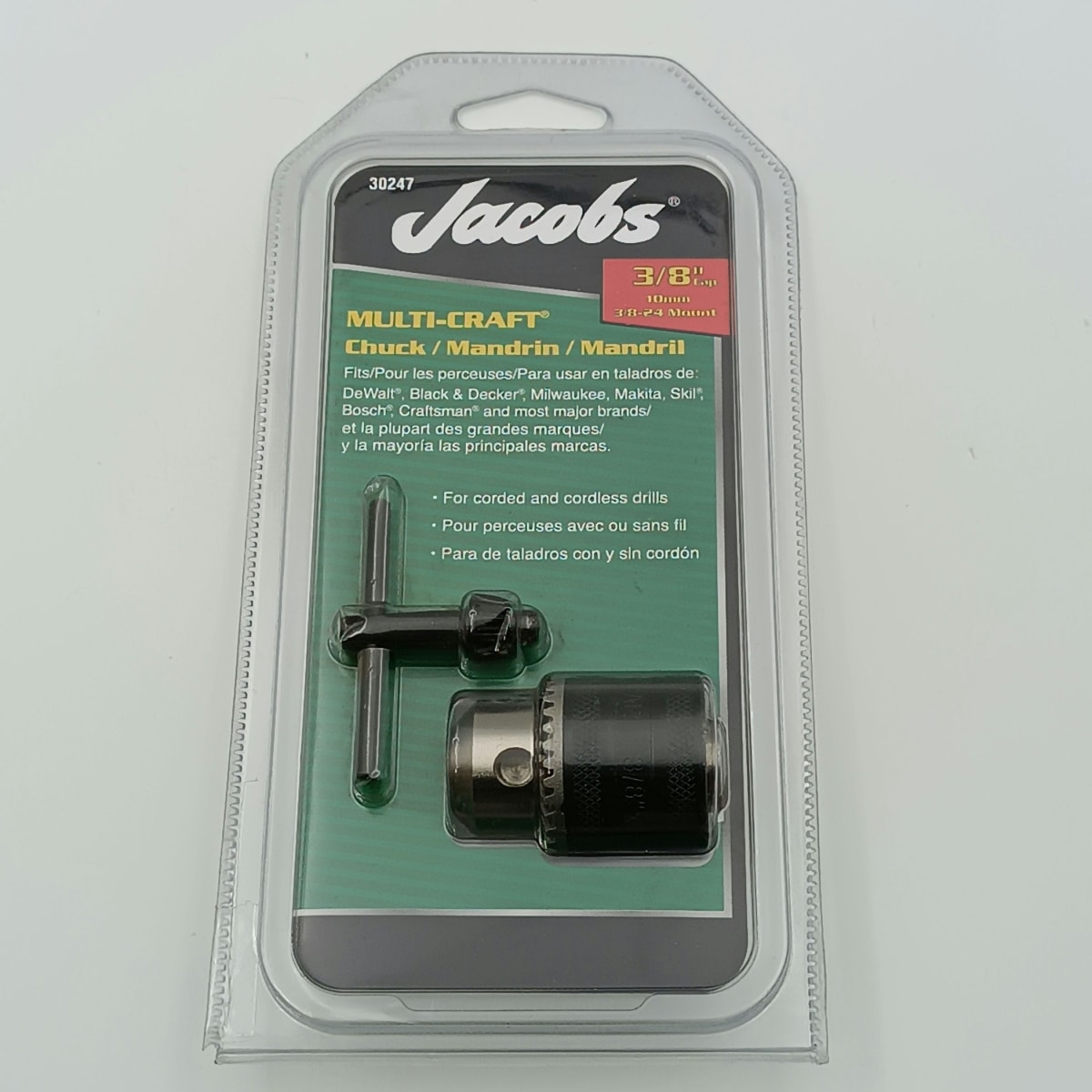 MANDRIL 3/8-24, 1 - 10 MM. CON LLAVE DE AJUSTE SATA, 53111 0